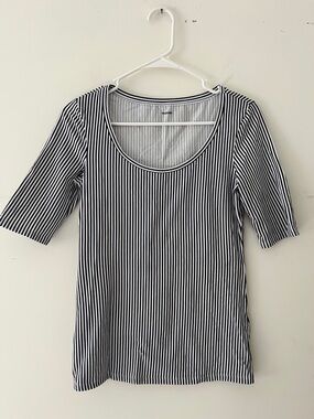 Tezenis Striped Scoop Neck Women’s Top basic staple capsule size medium